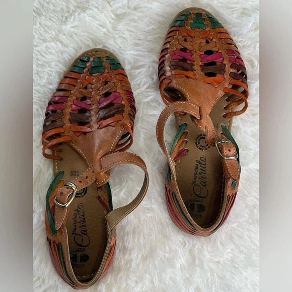 Colorful Leather Sandals - Picture 2 of 7